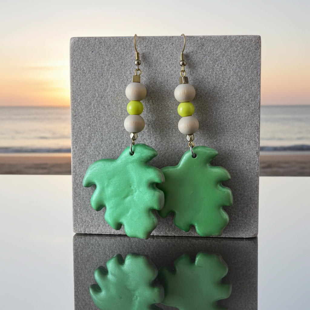 Jungle Leaf Drop Earrings