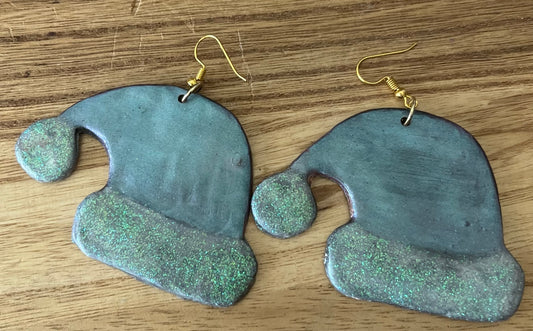 Tinsel & Teal Santa Dangles