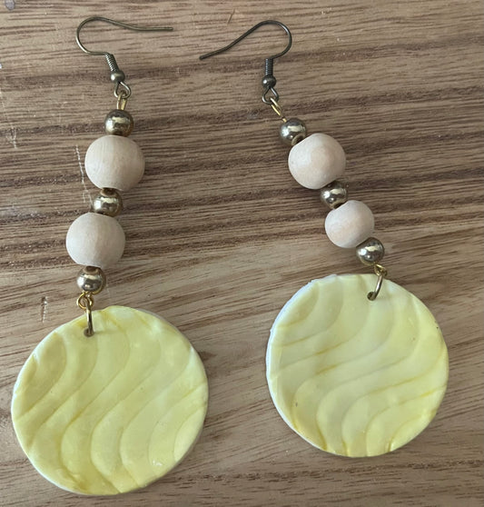 Sun-Kissed Sand Ripple Dangle Earrings