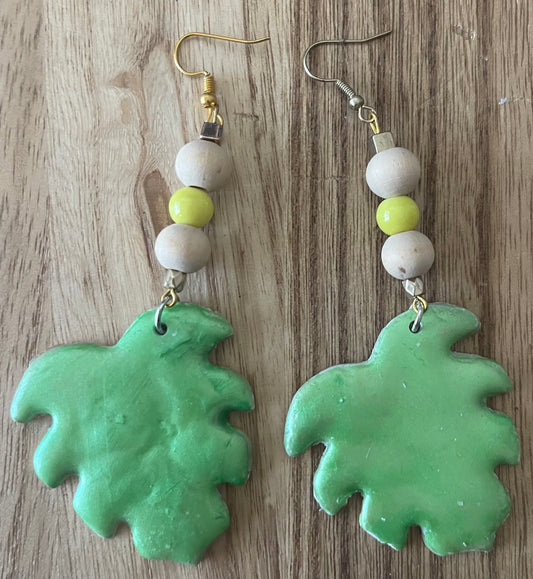 Jungle Leaf Drop Earrings
